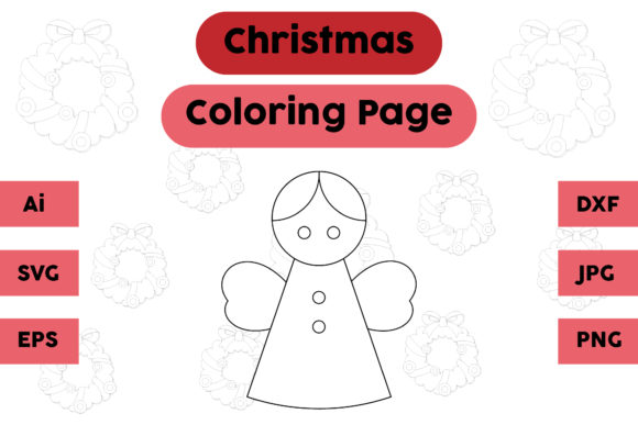 A Christmas Coloring Page Doll for Website Graphics & Creative Content