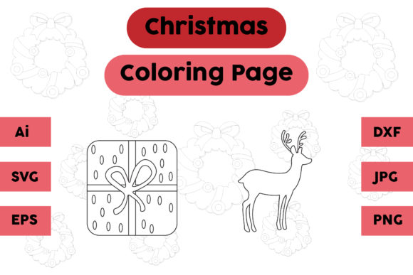 A Designer's Review of the Christmas Coloring Page Gift Deer
