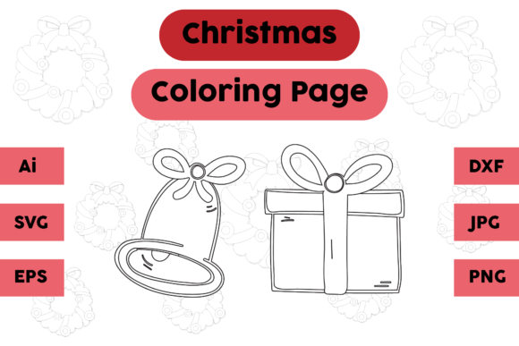 A Festive Bell Design Asset for Graphics and Coloring Pages Amp