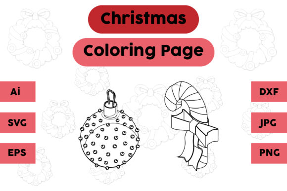 A Festive Candy Set Graphic for Seasonal Coloring Pages