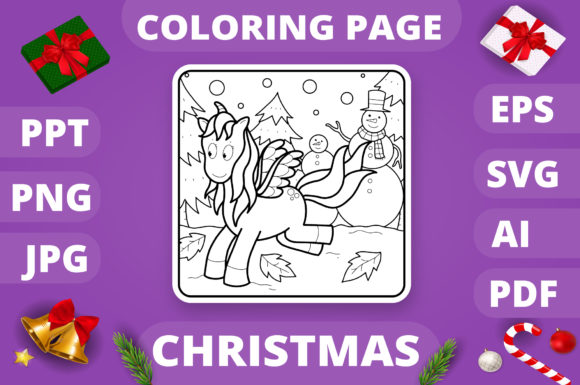A Festive Graphic Asset for Seasonal Branding & Coloring Pages