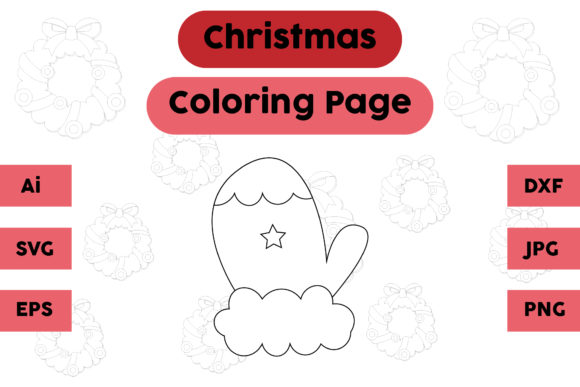 A Festive Graphic Asset: Reviewing Christmas Coloring Page - Gloves 04