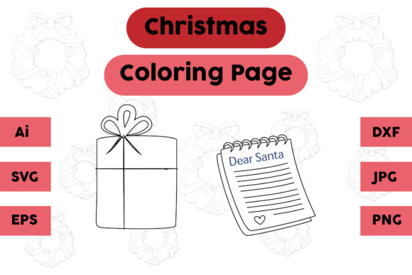 A Festive Review of the Christmas Coloring Page Gift Note Set Graphics