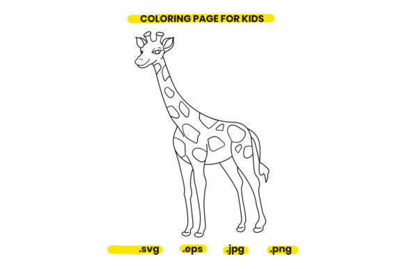 A Giraffe Design: From Coloring Page to Embroidered Project