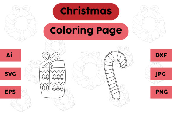 A Graphic Designer's Review of Christmas Coloring Page Gift Candy Set 2