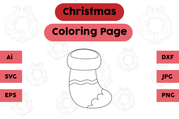 A Practical Review of Christmas Coloring Page - Socks 03 for Product Creation