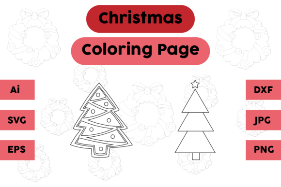 A Professional Publisher's Review of Christmas Coloring Page Tree Set 02 Graphics