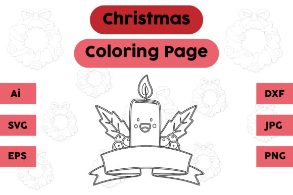 A Realistic Look at the Christmas Coloring Page Candle 03 for Digital Selling