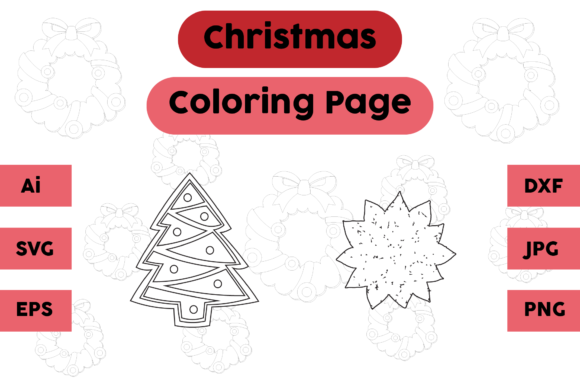 A Review of Christmas Coloring Page Set 4 for Editorial Graphics