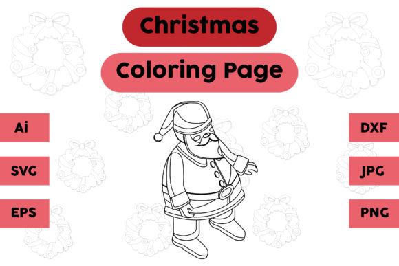 A Santa Claus Coloring Page as a Versatile Graphic Asset