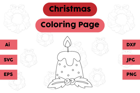 Candle 02: A Graphic Design Asset Review for Coloring Pages