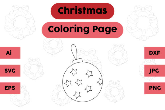 Christmas Coloring Page - Decoration 07: A Designer’s Embroidery Review