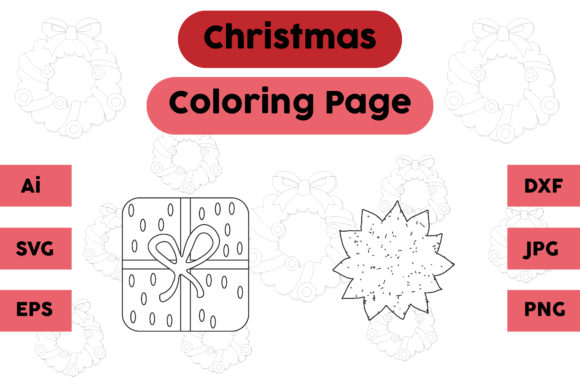 Christmas Coloring Page Decoration Set 8: A Designer's Take for Brand Graphics