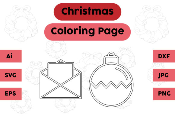Christmas Letter Lamp Graphics for Holiday Coloring Pages