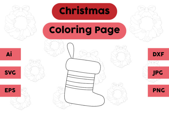Socks 10 Graphics: A Festive Coloring Page for Commercial Projects